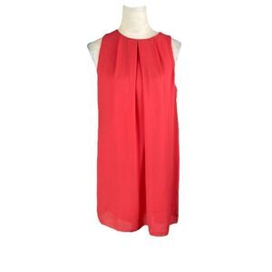 Charming Charlie Deep Coral Sleeveless Shift Dress, Size M